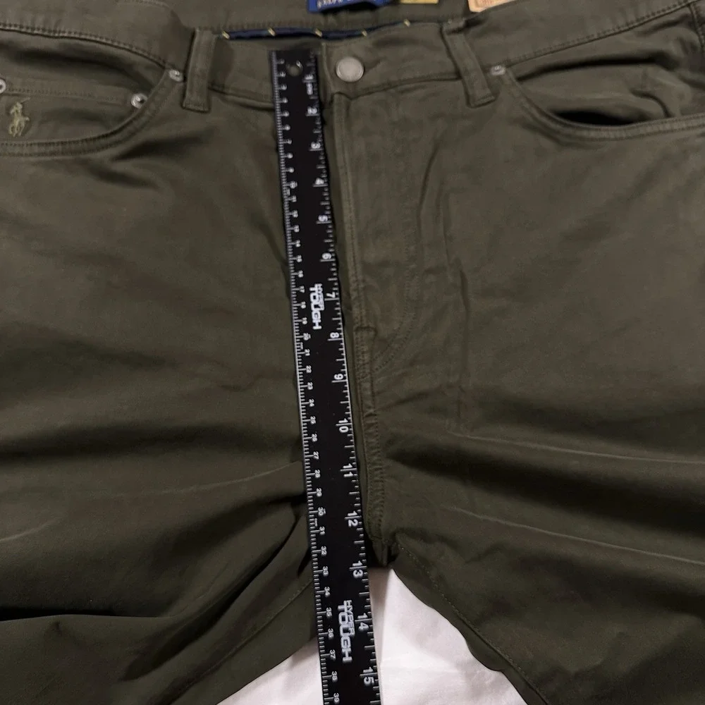 NWT Polo Ralph Lauren The Varick Stretch Slim Straight Jeans Khaki Size 36T X 38